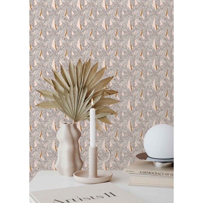 Papier peint intissé AMAZONIE coloris Poudre