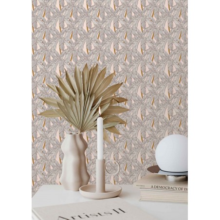Papier peint intissé AMAZONIE coloris Poudre